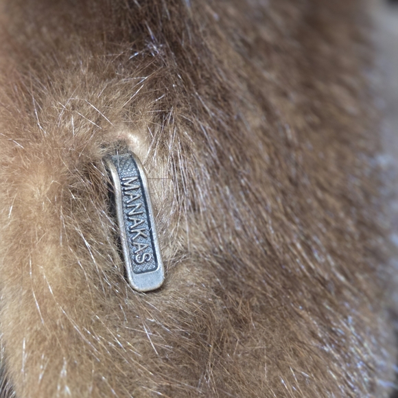 Luxurious Coat By MANAKA, NWT Women's Real Mink Fur, Scanbrown, Sz S - Picture 10 of 15